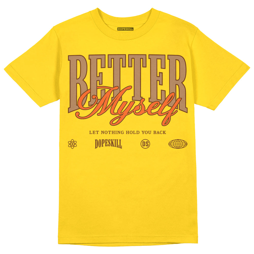 Yellow Collection DopeSkill Gold T-shirt Better Myself Graphic