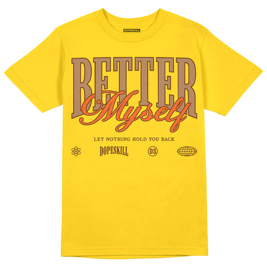 Yellow Collection DopeSkill Gold T-shirt Better Myself Graphic