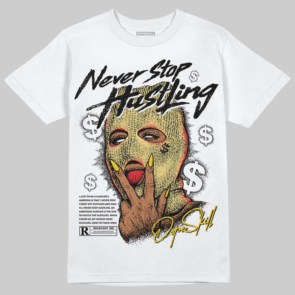 Quai 54 x Tour Yellow Black 1s DopeSkill T-Shirt Never Stop Hustling Graphic