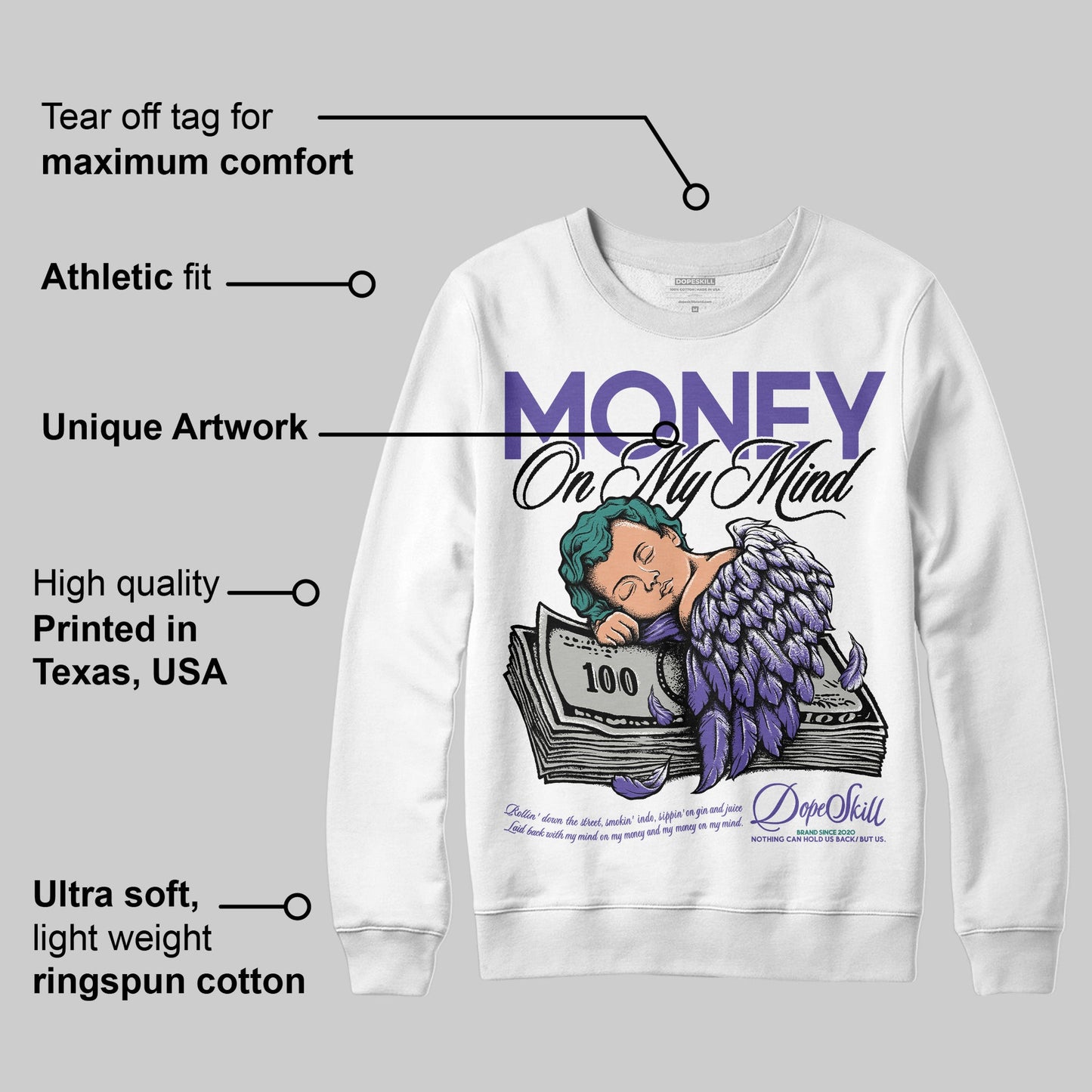 Grape 5s DopeSkill Sweatshirt MOMM Graphic