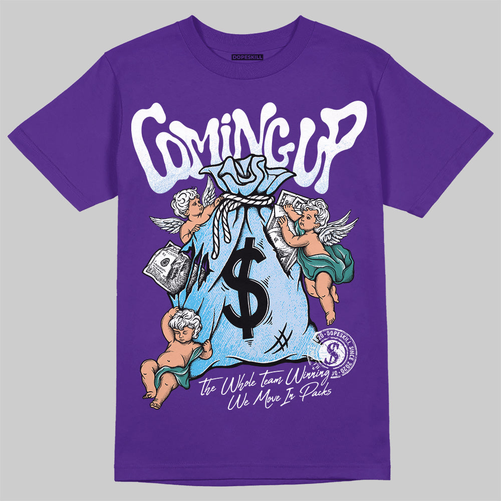 Grape 5s DopeSkill T-Shirt Money Bag Coming Up Graphic