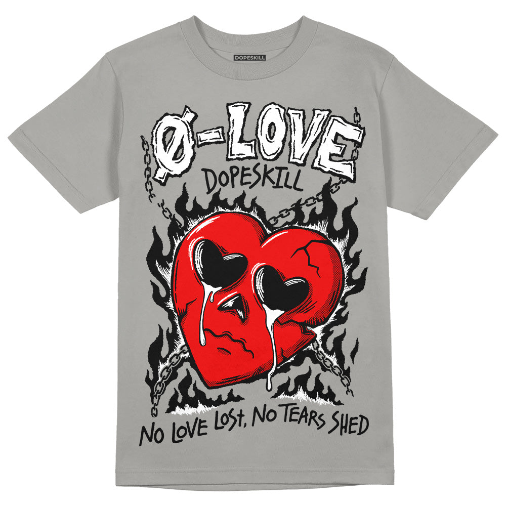 Wet Cement 4s DopeSkill Grey T-shirt Crying Heart Graphic