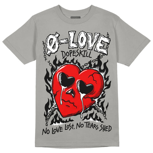 Wet Cement 4s DopeSkill Grey T-shirt Crying Heart Graphic