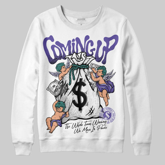 Grape 5s DopeSkill Sweatshirt Money Bag Coming Up Graphic