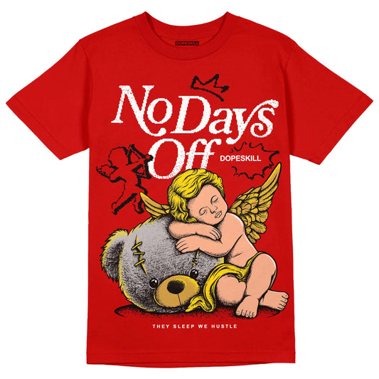 Red Collection DopeSkill Red T-shirt New No Days Off Graphic