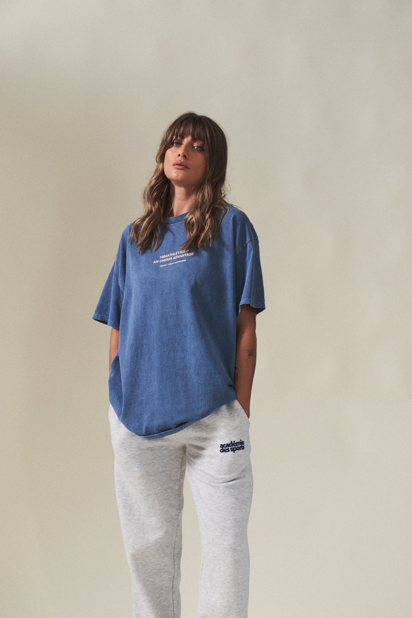 Vice 84 'Athletics' Vintage Washed Tee - Pacific Blue