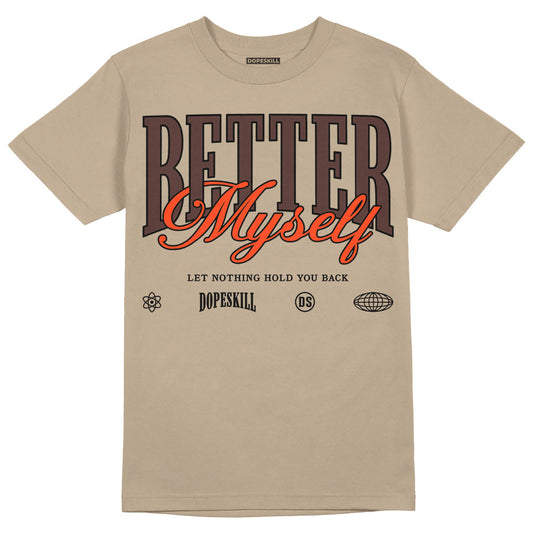 Latte 1s DopeSkill Medium Brown T-shirt Better Myself Graphic