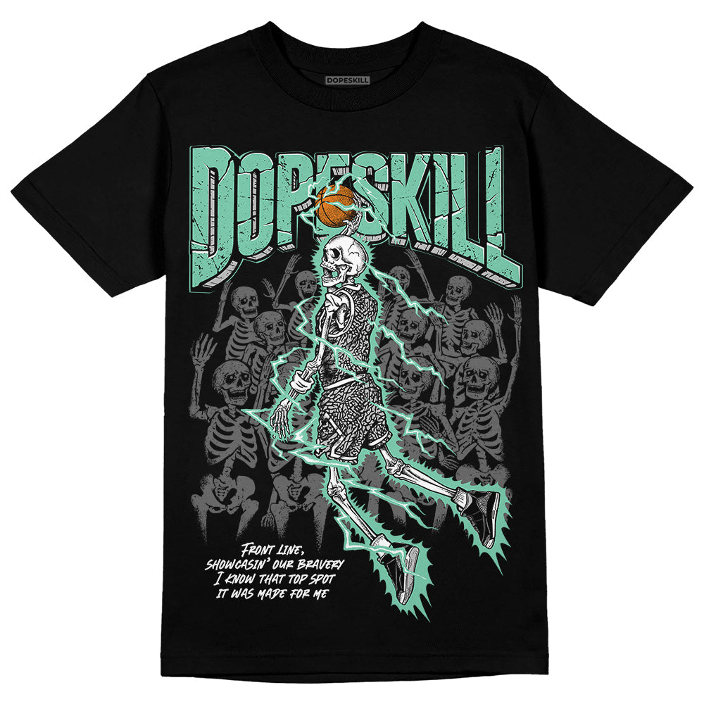 Green Glow 3s DopeSkill T-Shirt Thunder Dunk Graphic