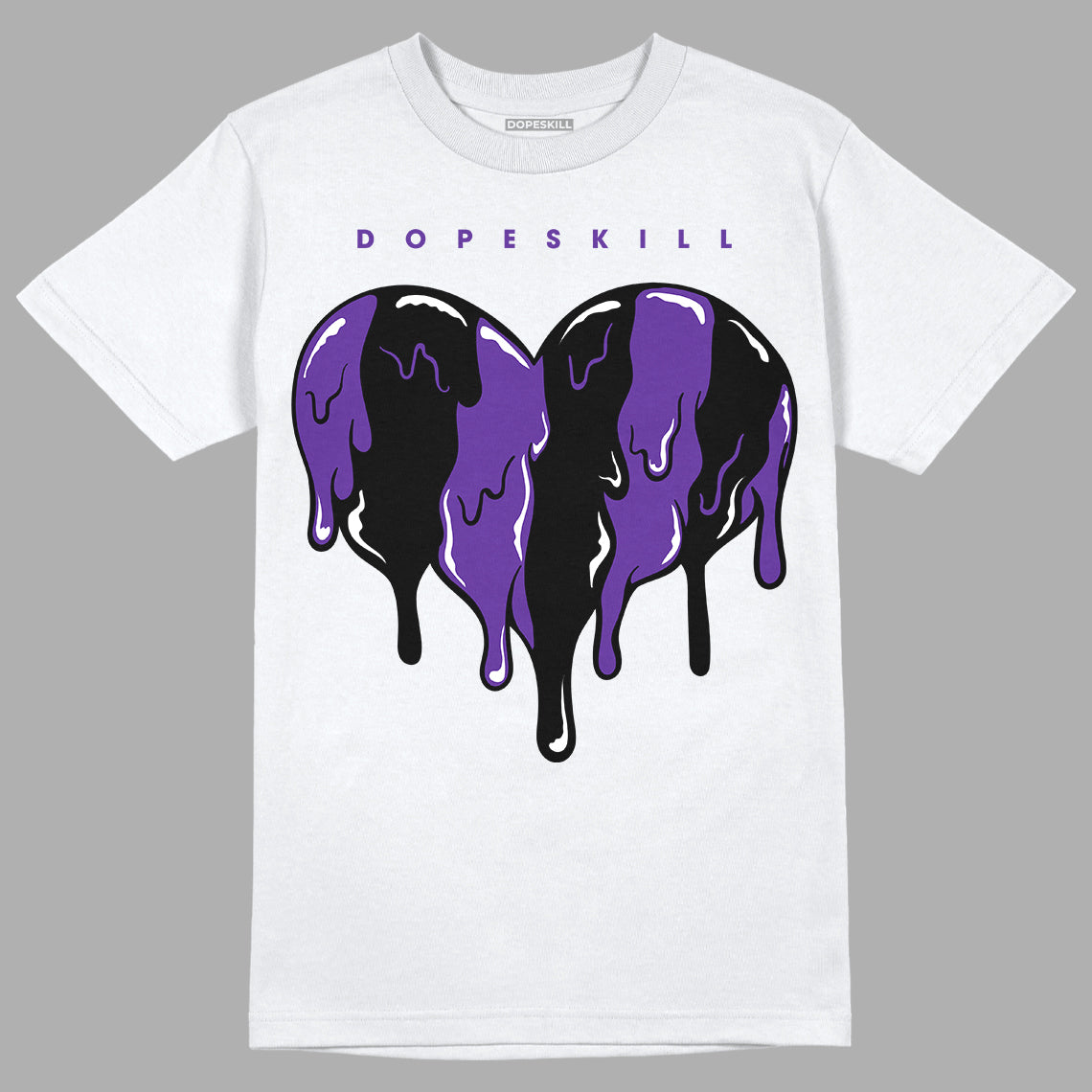 PURPLE Collection DopeSkill T-Shirt Slime Drip Heart Graphic