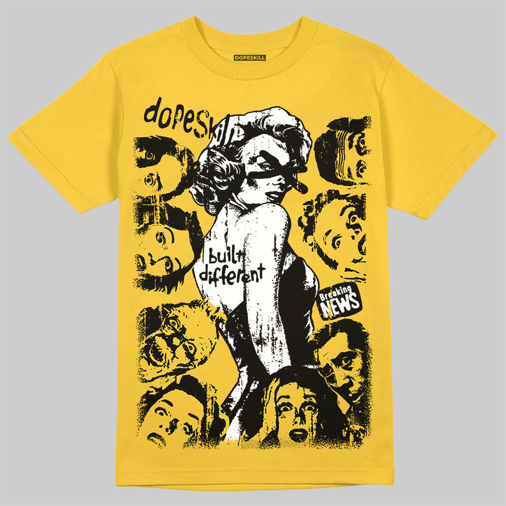 Yellow Collection DopeSkill T-Shirt Built Different Graphic
