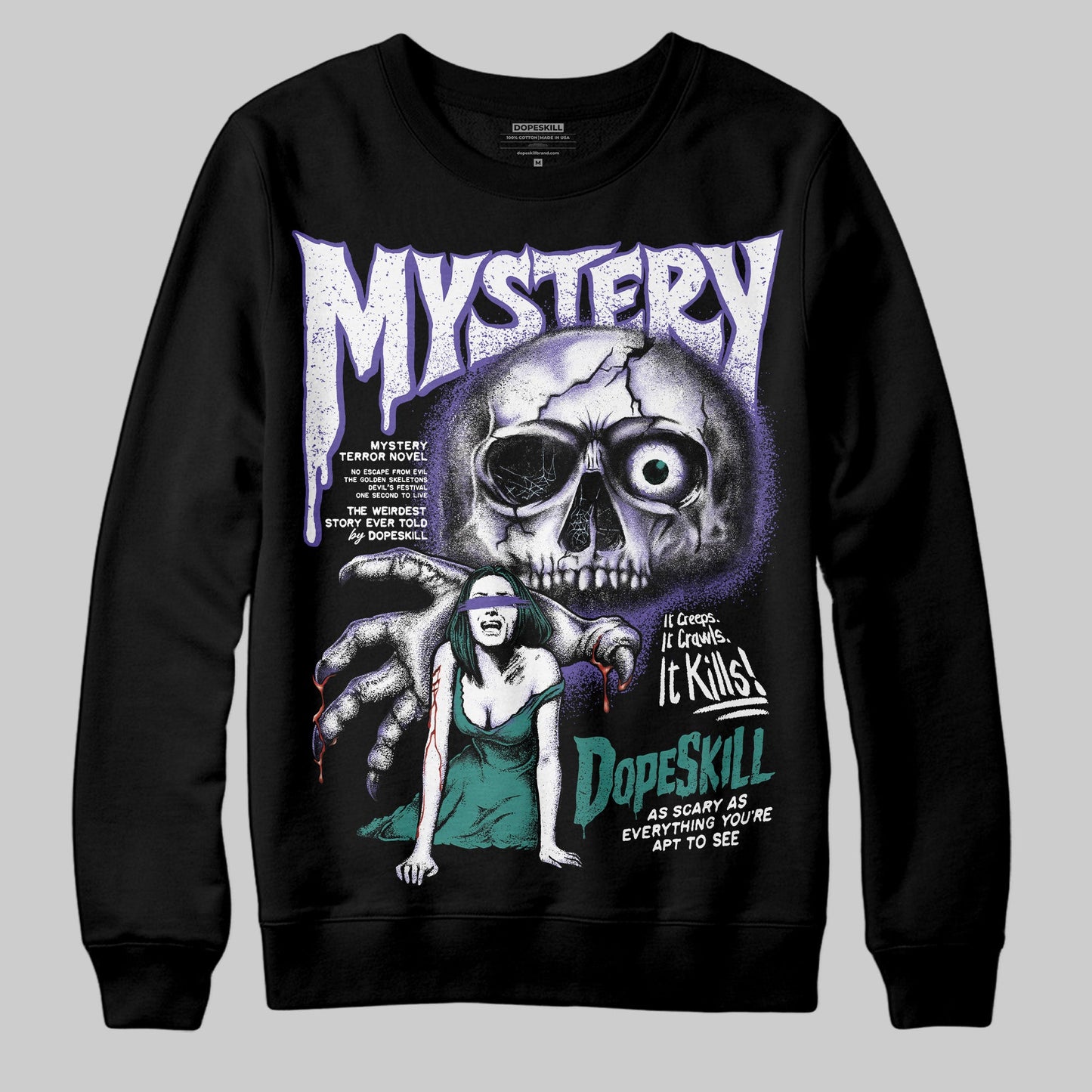 Grape 5s DopeSkill Sweatshirt Mystery Ghostly Grasp Graphic