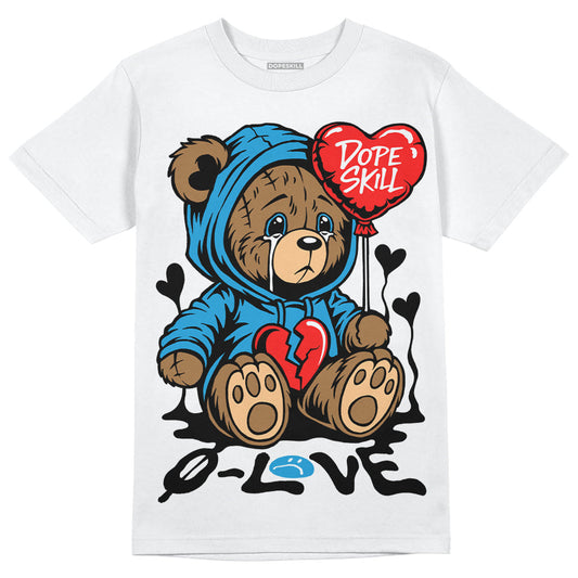 Military Blue 4s DopeSkill T-Shirt Broken Bear Graphic