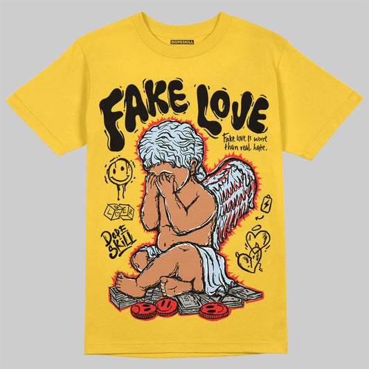 Yellow Ochre 6s DopeSkill Yellow T-shirt False Love Graphic