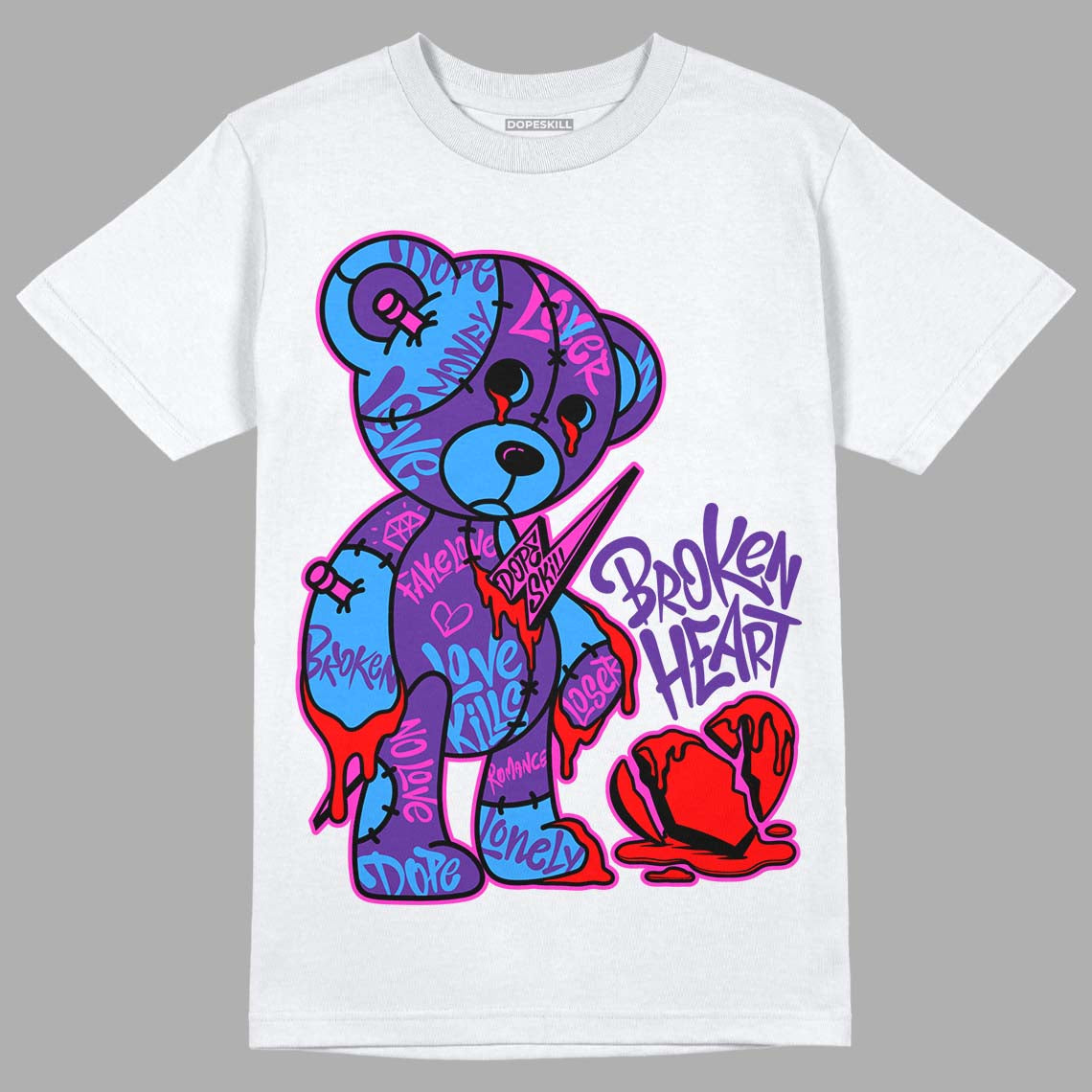PURPLE Collection DopeSkill T-Shirt Broken Heart Graphic