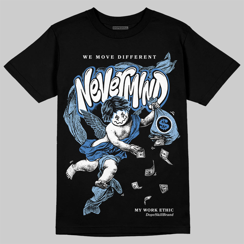 Women's Runner Sneaker Light Blue DopeSkill T-Shirt Nevermind Graphic