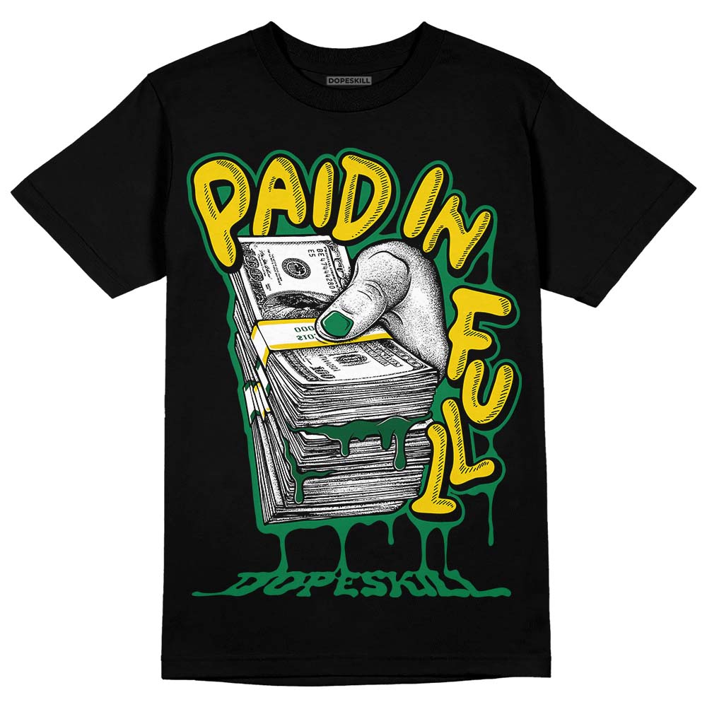 Green Collection DopeSkill T-Shirt Paid In Full Graphic