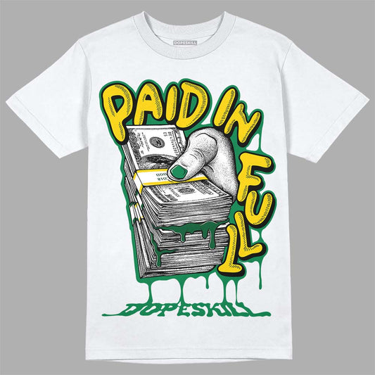 Green Collection DopeSkill T-Shirt Paid In Full Graphic