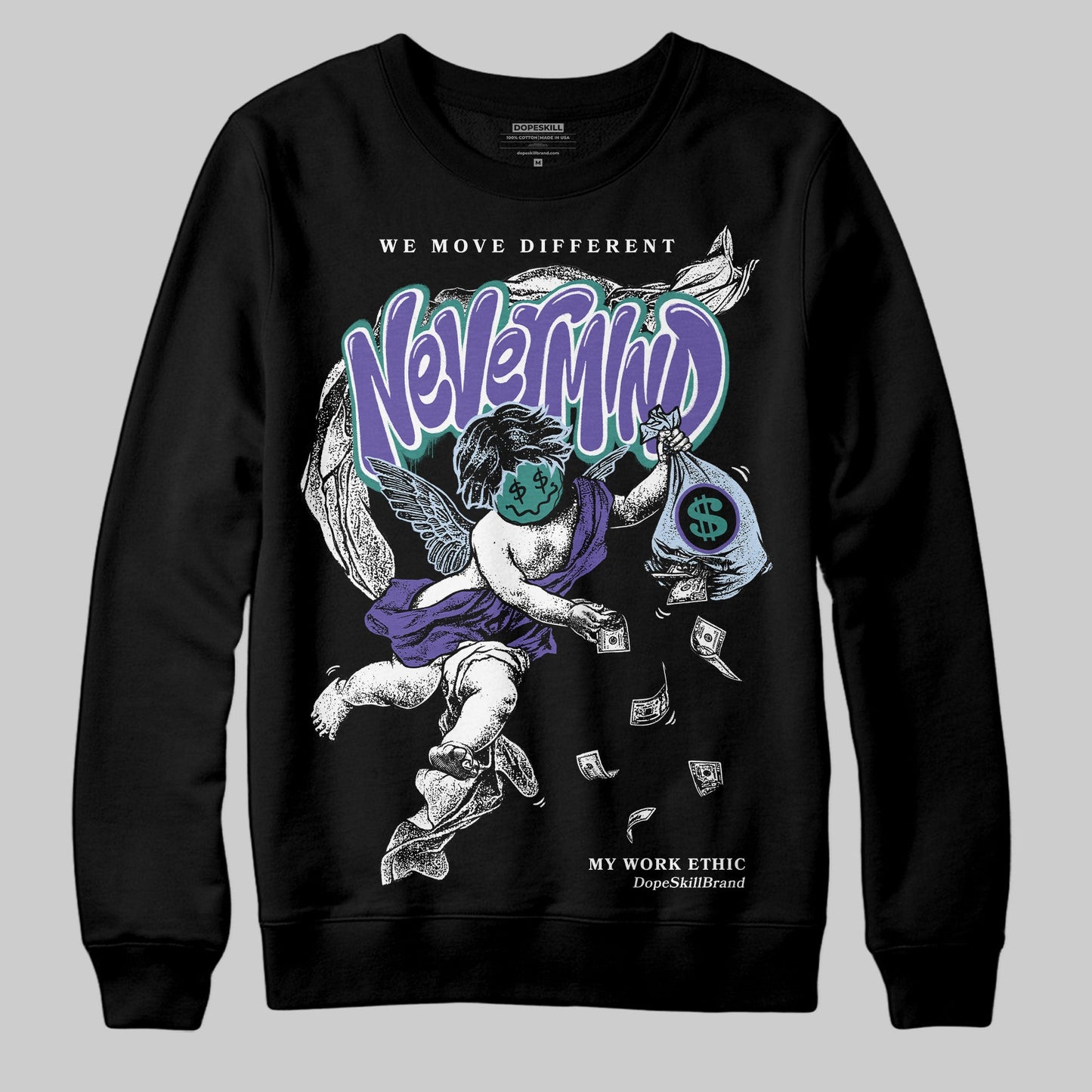 Grape 5s DopeSkill Sweatshirt Nevermind Graphic