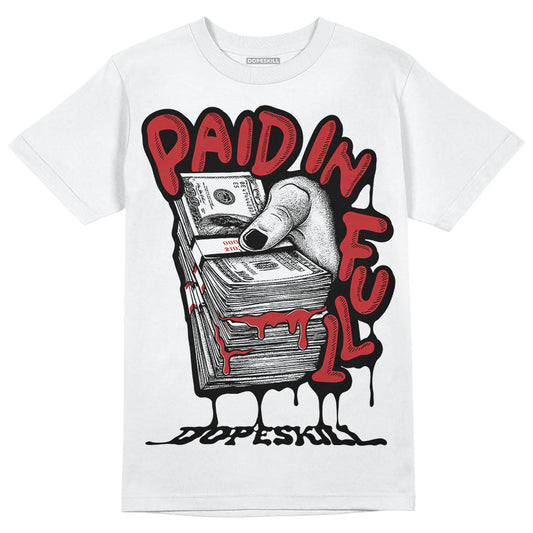 Red Taxi 12s DopeSkill T-Shirt Paid In Full Graphic