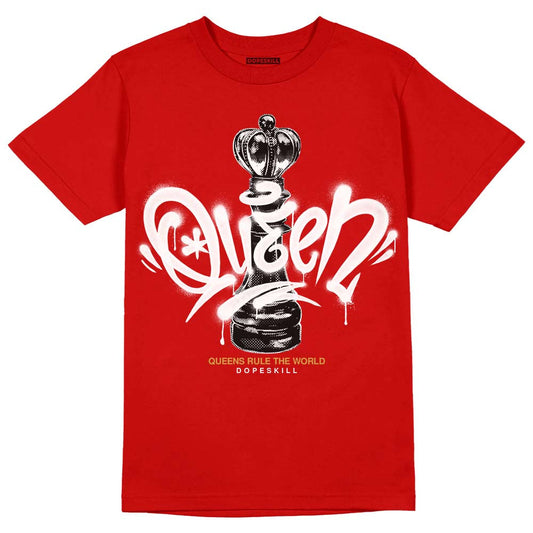 Red Collection DopeSkill Red T-shirt Queen Chess Graphic