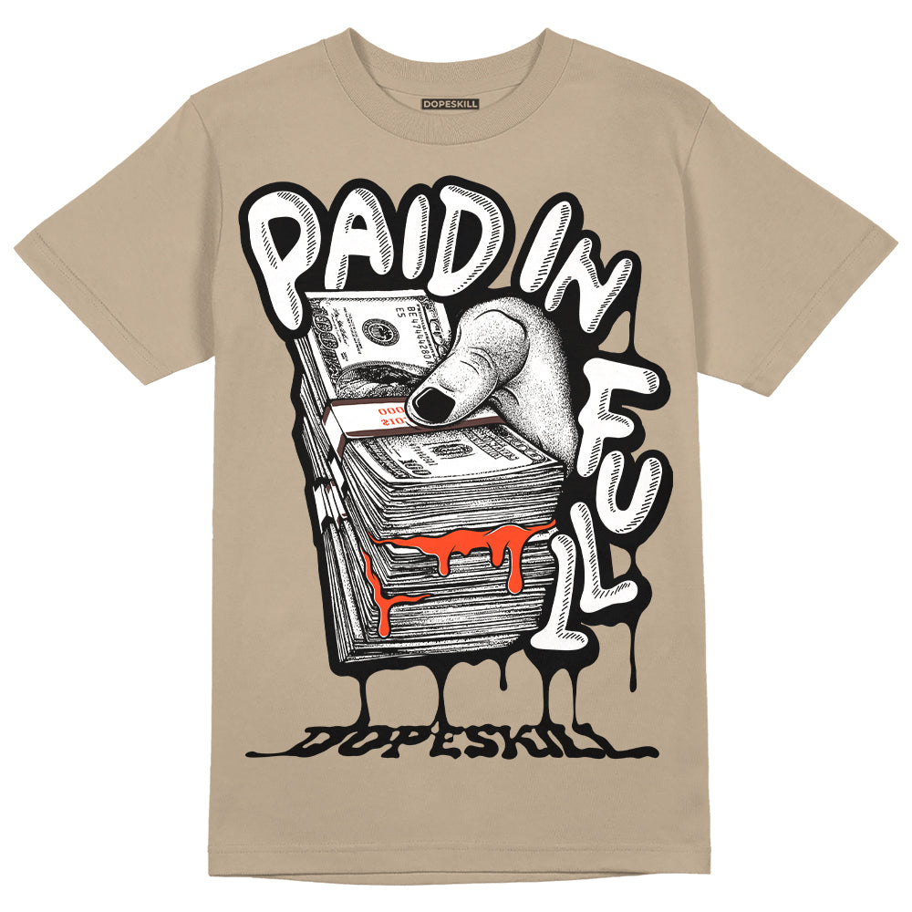 Latte 1s DopeSkill Medium Brown T-shirt Paid In Full Graphic