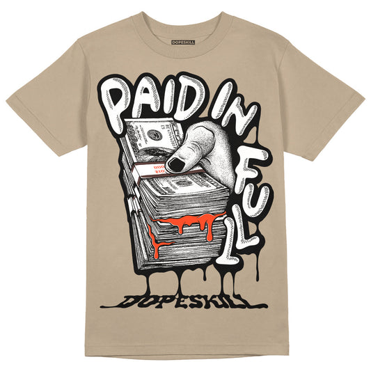 Latte 1s DopeSkill Medium Brown T-shirt Paid In Full Graphic