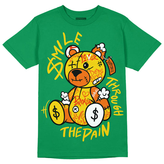 Green Collection DopeSkill Green T-shirt Smile Through The Pain Graphic