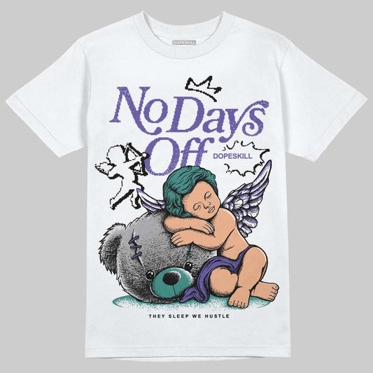 Grape 5s DopeSkill T-Shirt New No Days Off Graphic