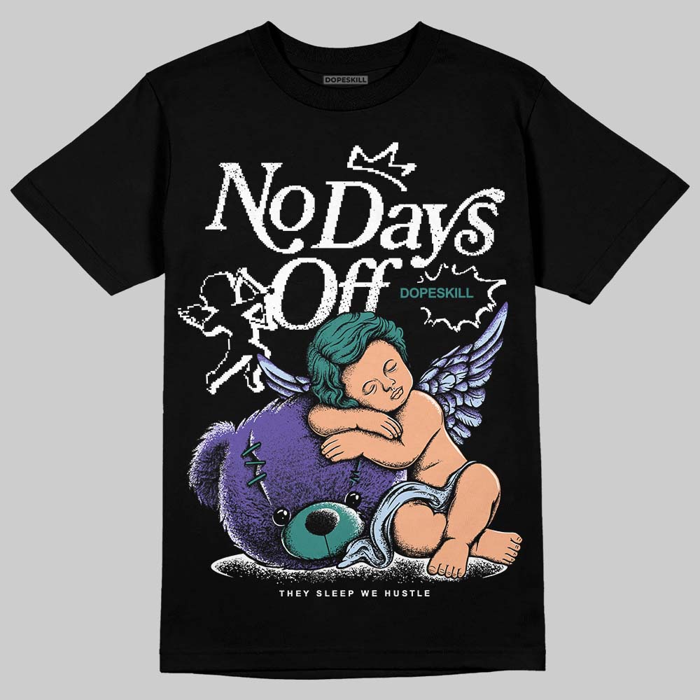 Grape 5s DopeSkill T-Shirt New No Days Off Graphic