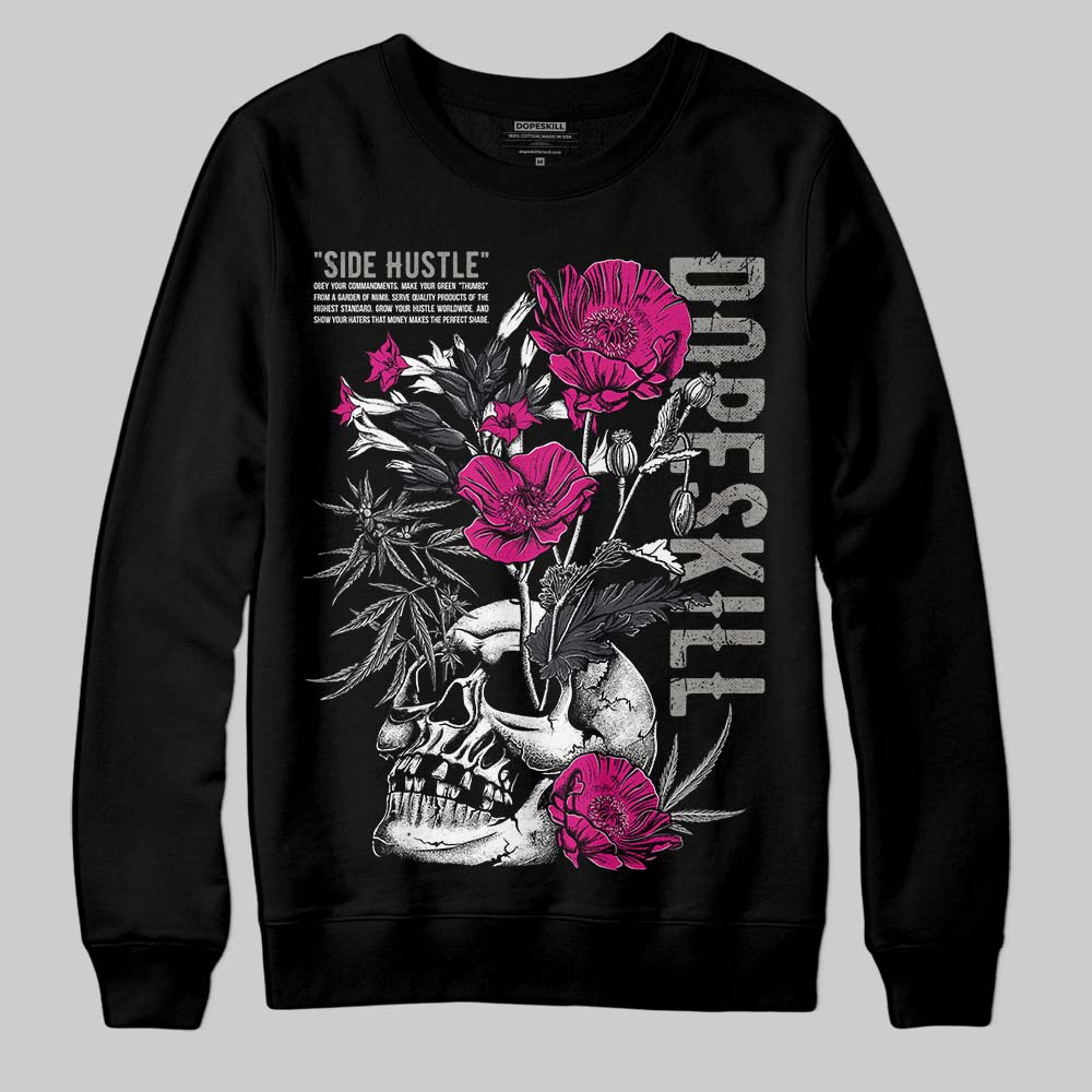 Black Cat 3s DopeSkill Sweatshirt Side Hustle Graphic