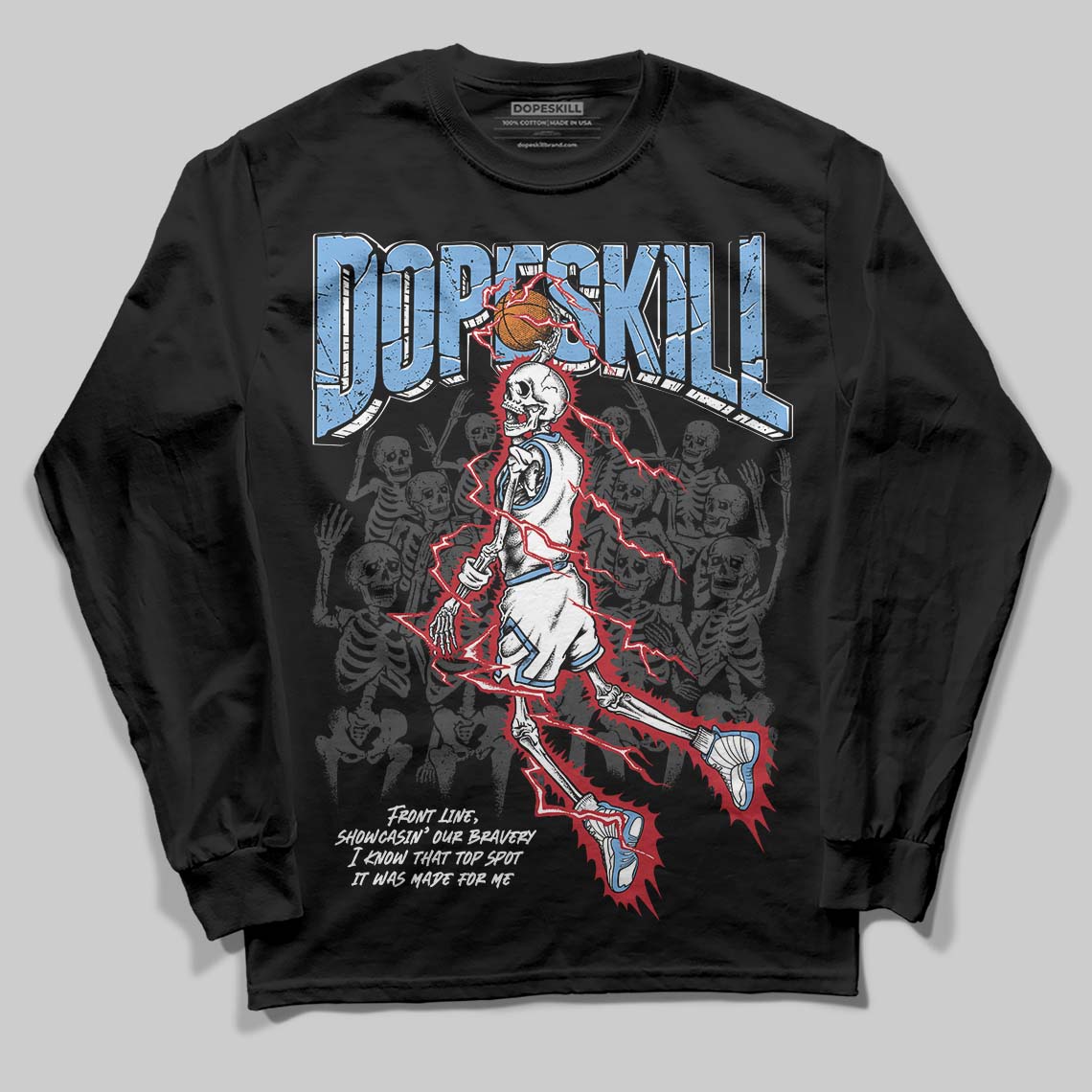Melo 12s DopeSkill Long Sleeve T-Shirt Thunder Dunk Graphic