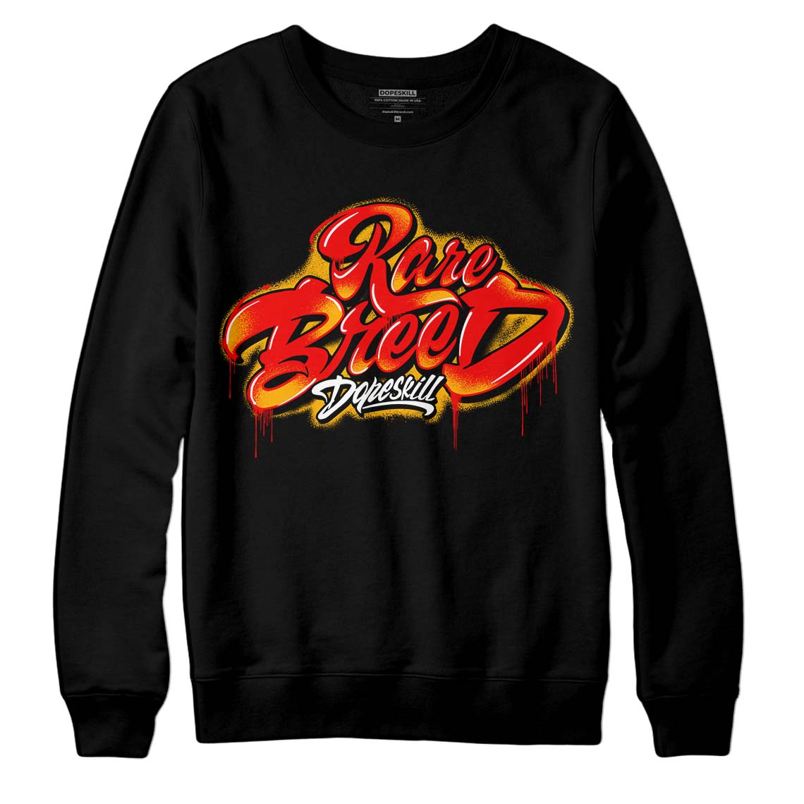Red Collection DopeSkill Sweatshirt Rare Breed Type Graphic