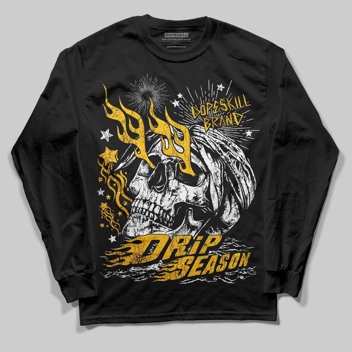 Yellow Collection DopeSkill Long Sleeve T-Shirt Drip Season Graphic
