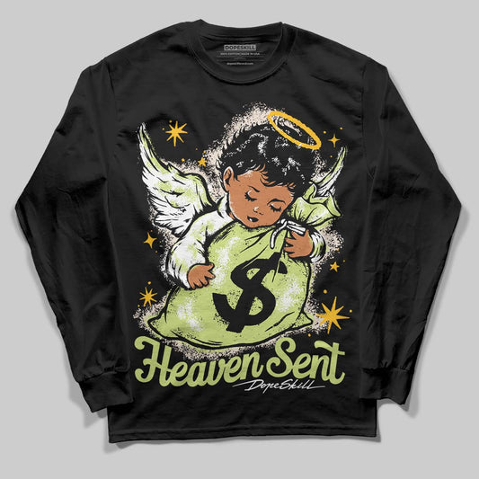 Luminous Green 5s DopeSkill Long Sleeve T-Shirt Heaven Sent Graphic