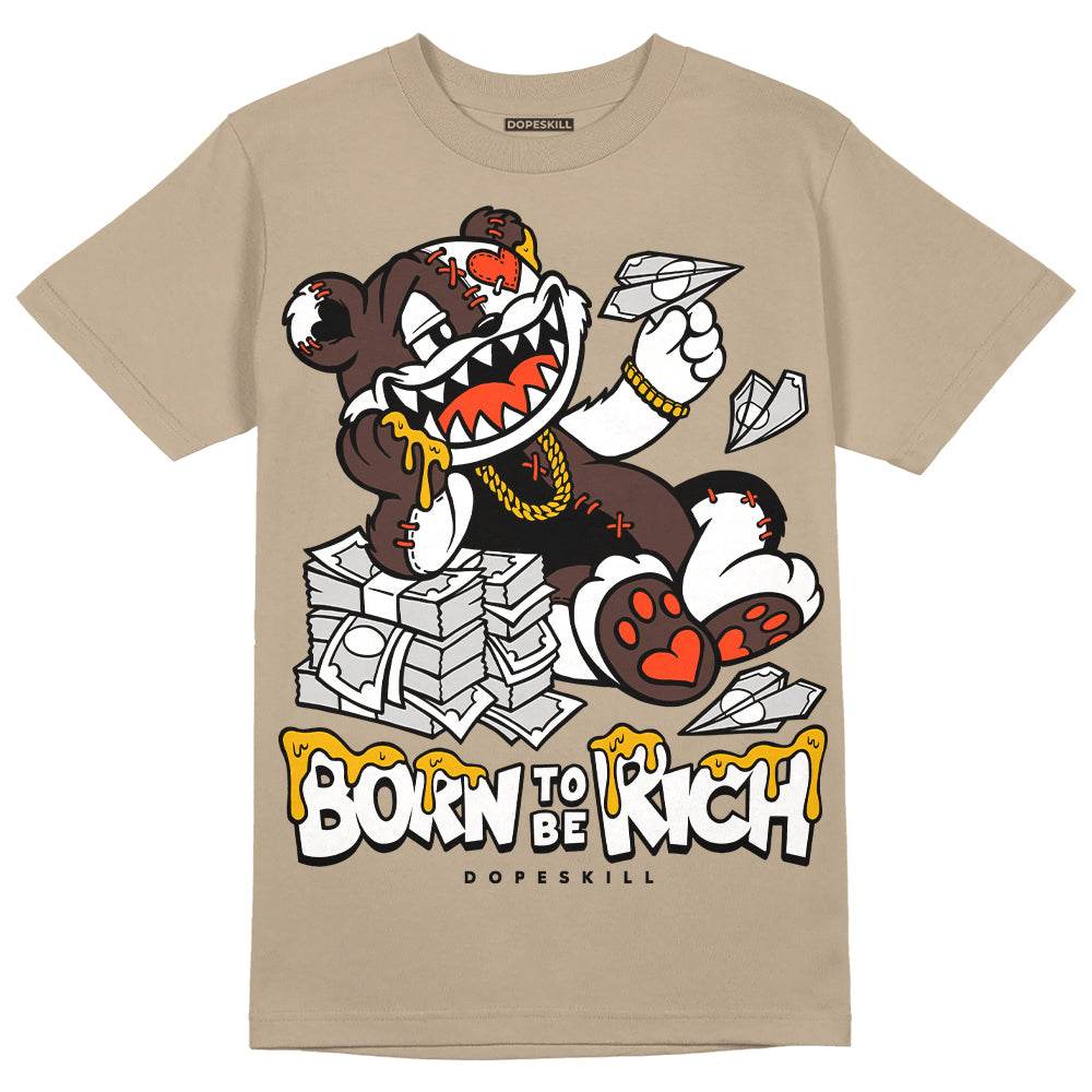 Latte 1s DopeSkill Medium Brown T-shirt Born To Be Rich Graphic