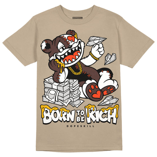 Latte 1s DopeSkill Medium Brown T-shirt Born To Be Rich Graphic