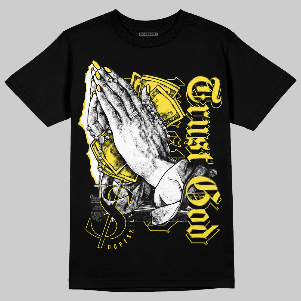 Yellow Snakeskin 11s DopeSkill T-Shirt Trust God Graphic