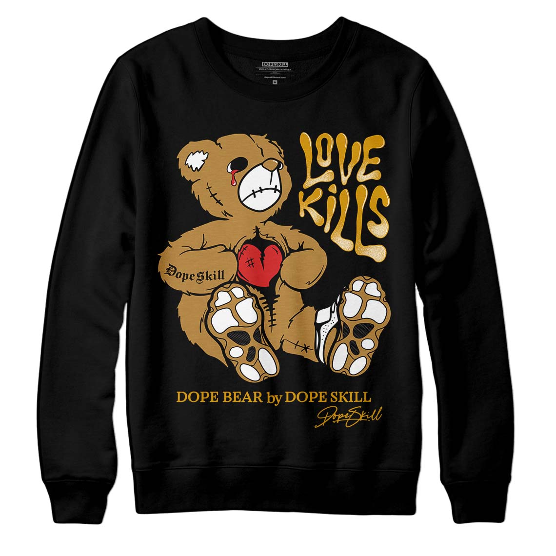 Wheat 13s DopeSkill Sweatshirt Love Kills Graphic