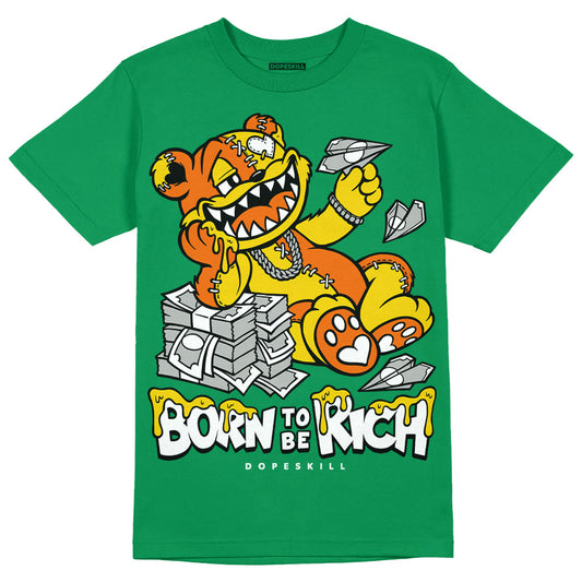 Green Collection DopeSkill Green T-shirt Born To Be Rich Graphic