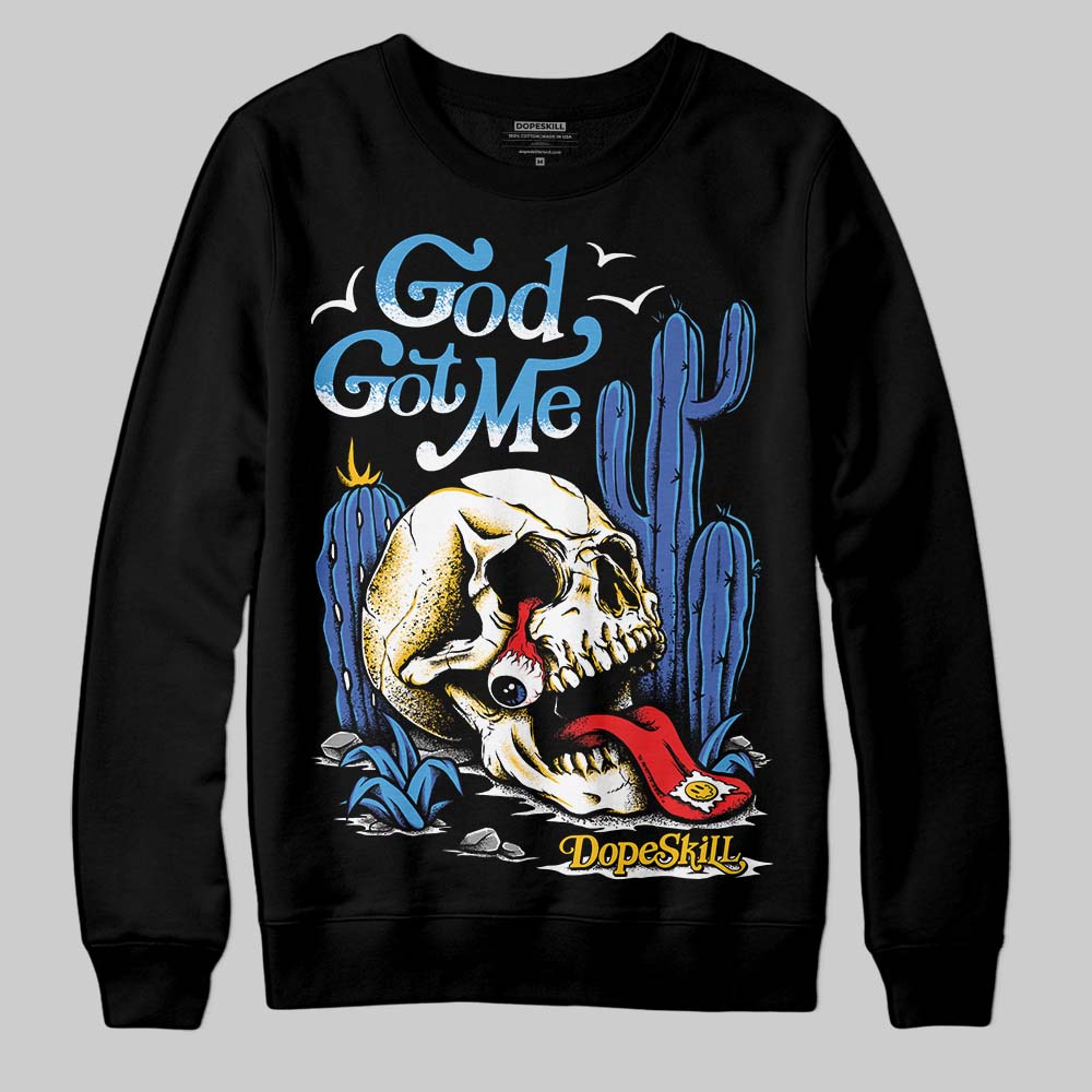 Royal Blue Collection DopeSkill Sweatshirt God Got Me Graphic