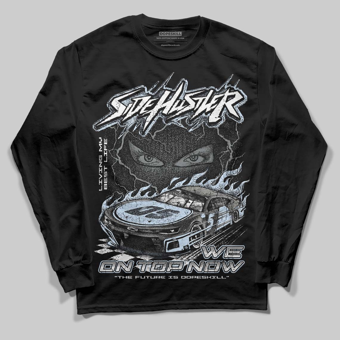 Cool Grey 9s DopeSkill Long Sleeve T-Shirt New Side Hustler Graphic