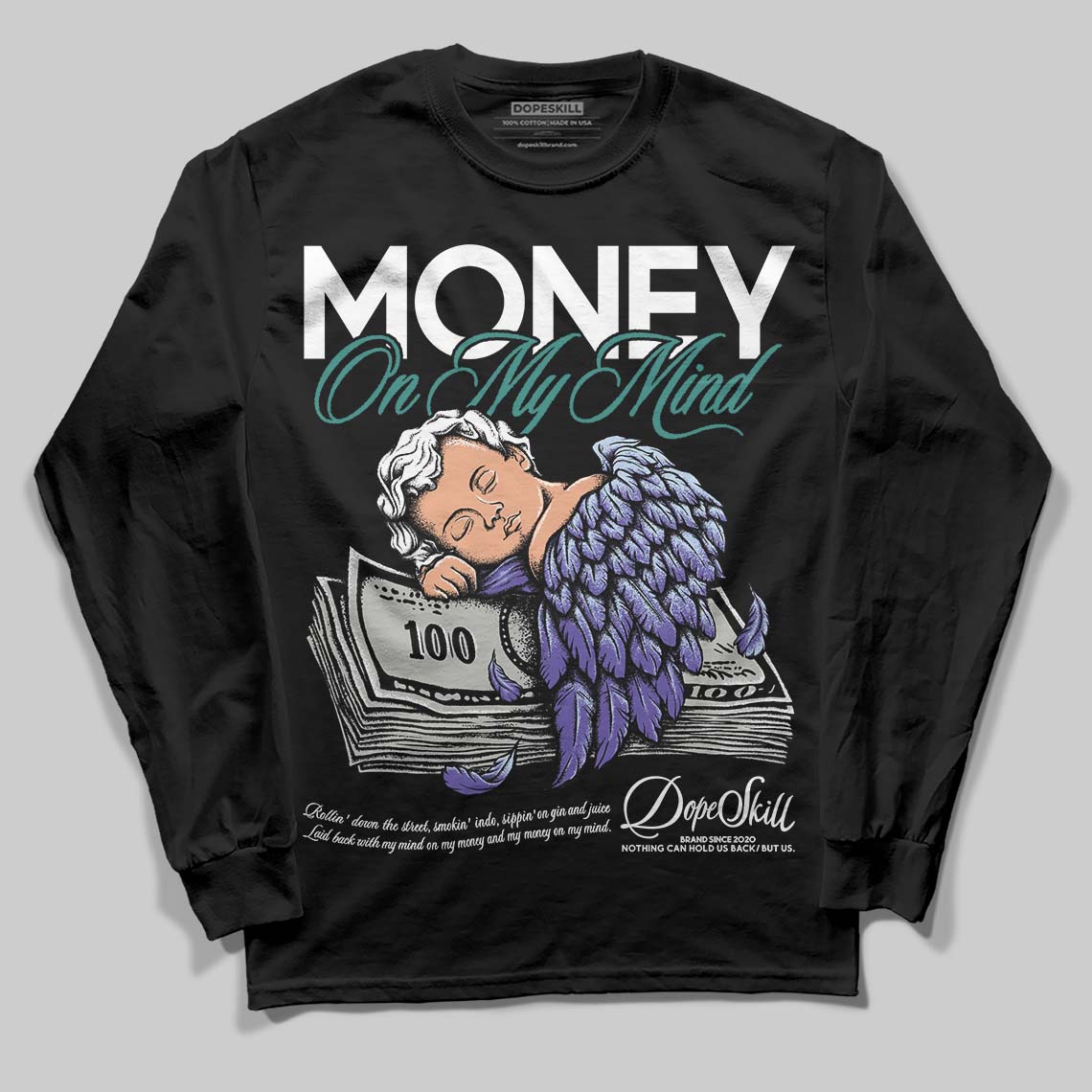 Grape 5s DopeSkill Long Sleeve T-Shirt MOMM Graphic