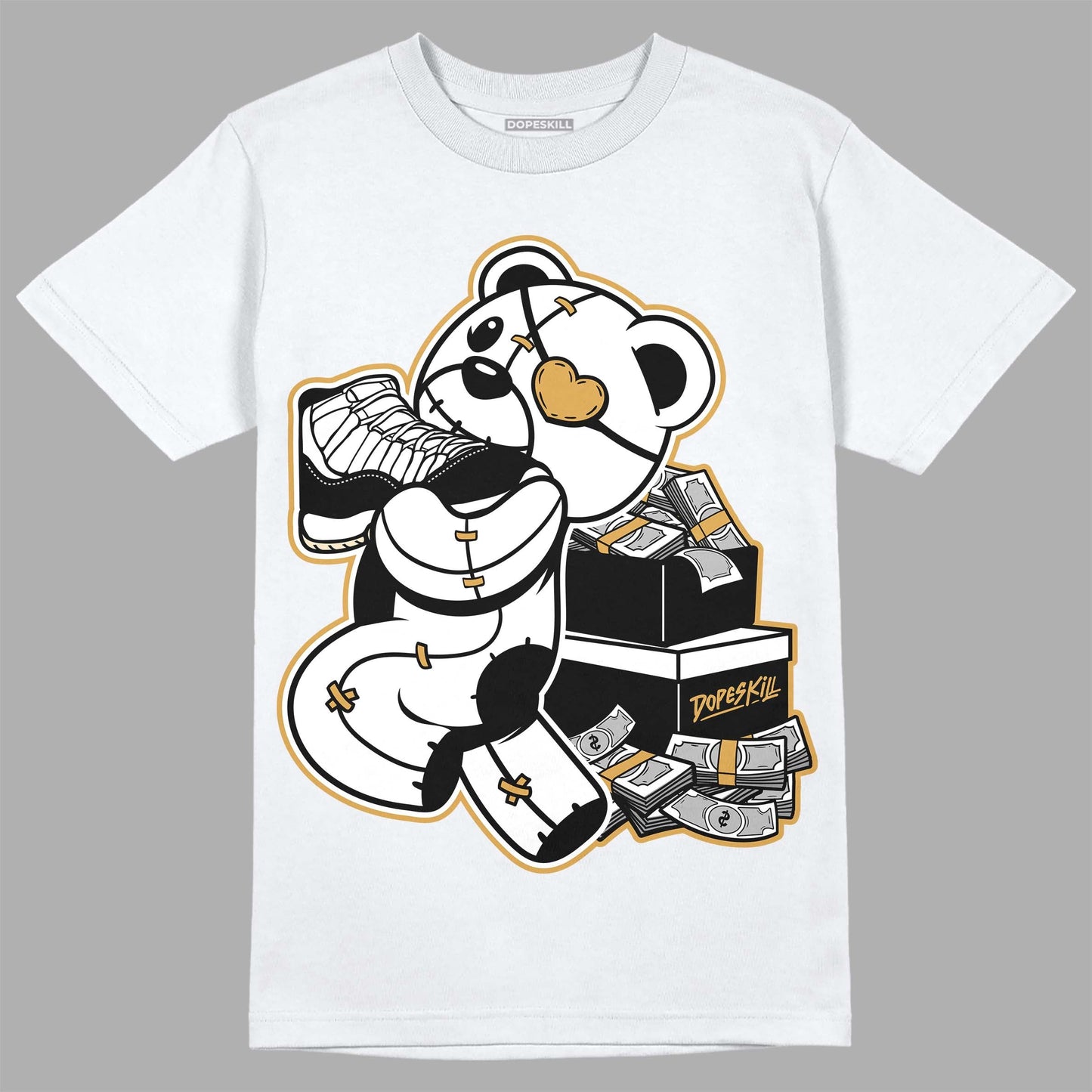 Gratitude 11s DopeSkill T-Shirt Bear Steals Sneaker Graphic