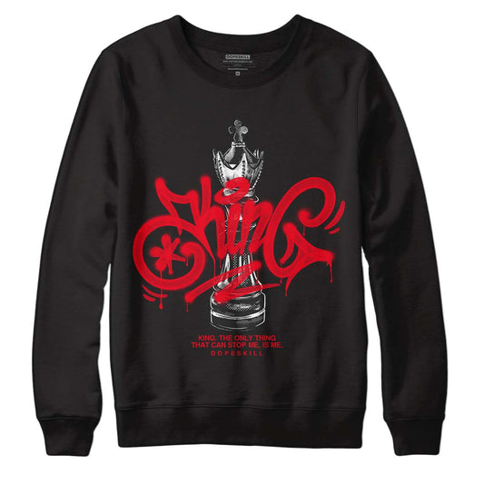 Red Thunder 4s DopeSkill Sweatshirt King Chess Graphic