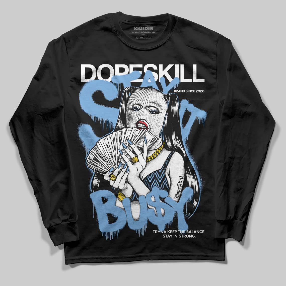 Melo 12s DopeSkill Long Sleeve T-Shirt Stay It Busy Graphic