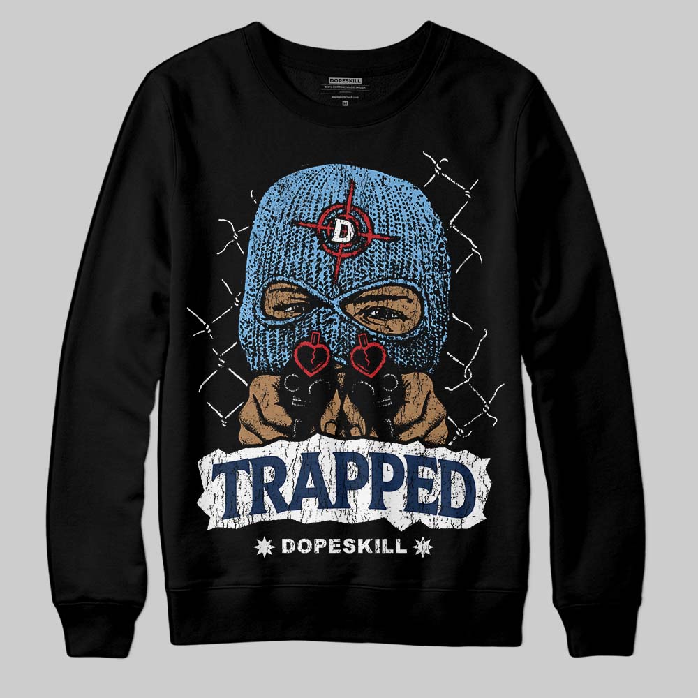 Summit White Navy 4s DopeSkill Sweatshirt New Trapped Graphic