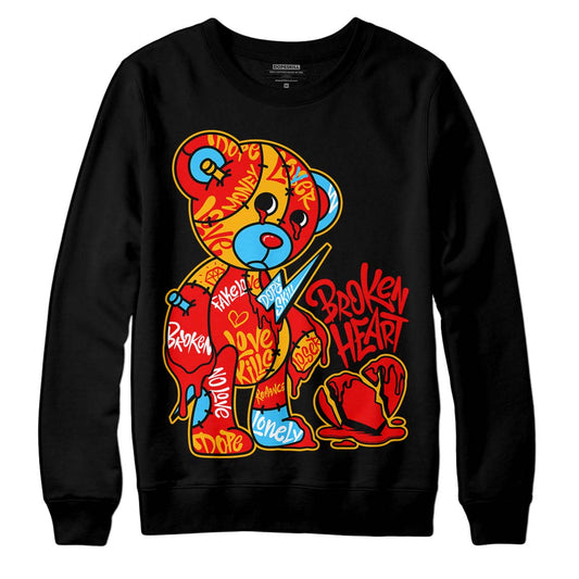 Red Collection DopeSkill Sweatshirt Broken Heart Graphic