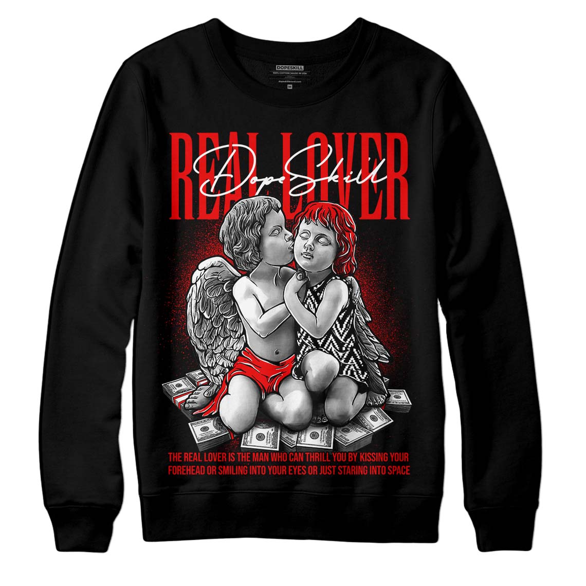 Cherry 12s DopeSkill Sweatshirt Real Lover Graphic