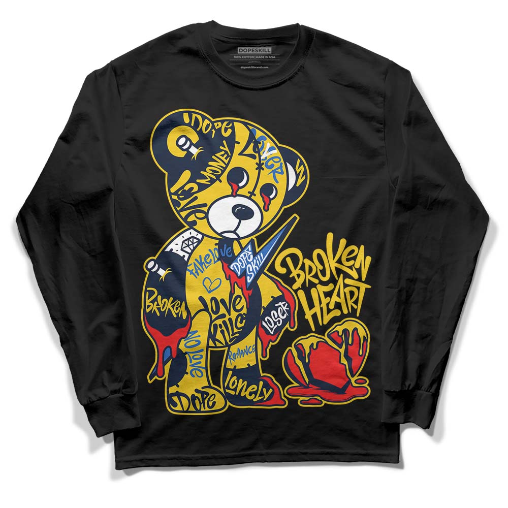 Michigan Dunks DopeSkill Long Sleeve T-Shirt Broken Heart Graphic