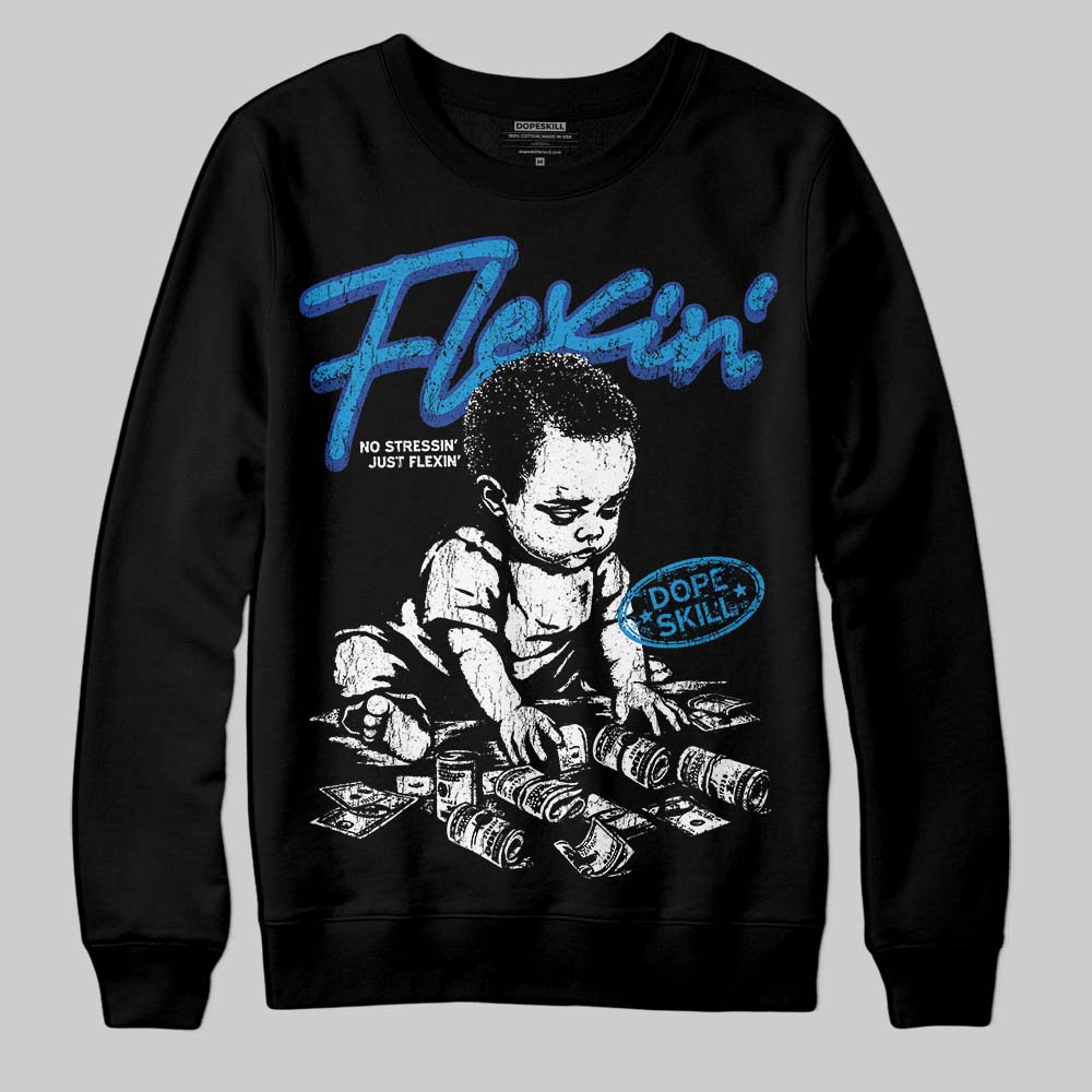 Royal Blue Collection DopeSkill Sweatshirt Flexin' Graphic